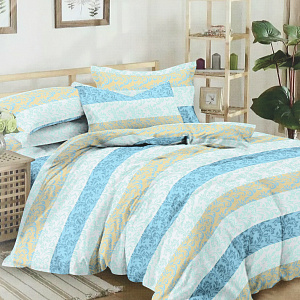 Комплект постельного белья 2-спальный Макси ЭЛЬФ DOMOVITA Счастливый дом простынь220х215см пододеяльник175х215см наволочки70х70см-2шт бязь 000000000001211876