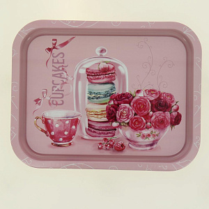 Поднос 33,2х25,8см НОВЫЙ АРГУМЕНТ Десерт прямоуголный жестяной 000000000001187793