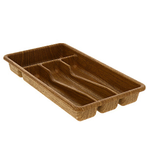 Лоток для столовых приборов ротанг, 4 секции, дерево, A104 000000000001188635
