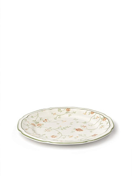 Тарелка десертная 21см DE'NASTIA Provence цветочный принт зеленая кайма фарфор 000000000001231310