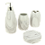 Набор для ванной 4 предмета ДОЛЯНА Мрамор мыльница дозатор для мыла 2 стакана керамика пластик 000000000001209706
