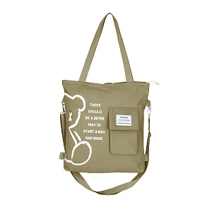 Сумка-шоппер Bear (холст) 35х30х3см бежевый поликотон 000000000001221698