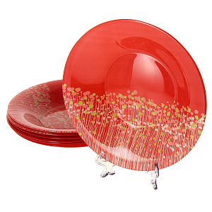 Столовый набор Flowerfield Red Luminarc, 19 предметов 000000000001060749