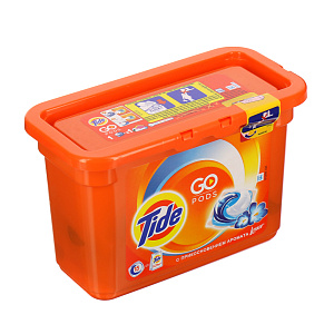 Жидкий стиральный порошок в растворимых капсулах C прикосновением аромата Lenor Tide P&G, 25.2г, 15 шт. 000000000001124604