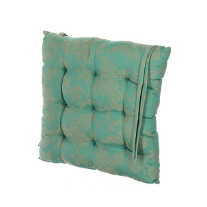 Жаккардовая подушка на стул Arloni, дизайн 2, зеленый, 40х40 см, хлопок 000000000001126535