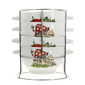 Набор бульонниц Wellberg, керамика, 5 предметов 000000000001158072