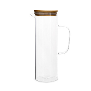 Кувшин 1,5л бамбуковая крышка прозрачный стекло 000000000001221915