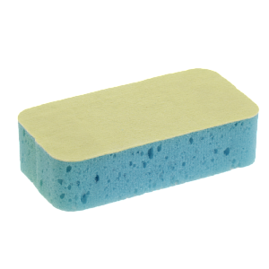 Губка для ухода за бытовой техникой и посудой 1шт 145х75х45мм AVIKOMP Clein Set деликатный полимер+искусственная замша 000000000001091732