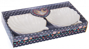 Набор 2 фигурных салатника 16см подарочная упаковка с окном и бантом ПАЛЬМА Balsford 101-01047 000000000001193970