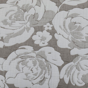 Покрывало DE'NASTIA 260х240см 3 слоя жаккард розы бежевый U000064 000000000001183163