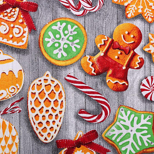 Полотенце 35х60см ДОЛЯНА Новогоднее печенье 100% хлопок 160г/м2 000000000001208908