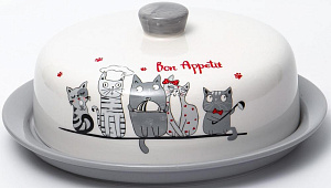 Блинница с крышкой ELRINGTON КОТЫ-ПОВАРЯТА подарочная упаковка керамика 000000000001211191