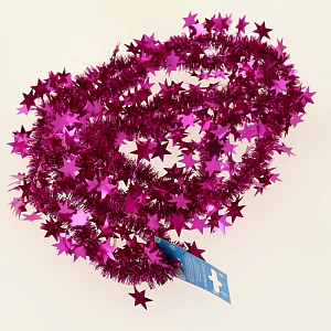 Гирлянда Звезды цветная 10+60мм 2м Г-262 000000000001180018