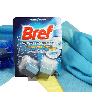 Чистящие кубики для сливного бачка Актив Bref, 100г 000000000001025768