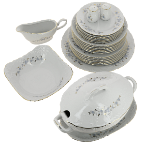 Сервиз столовый 25 предмета CMIELOW 9706 blue фарфор 000000000001172714