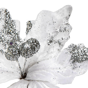 Декоративное украшение цветок 16 см белый 000000000001225528