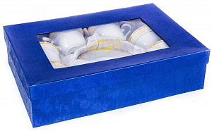 Набор чайный фарфор 12шт 6 чашек 220мл+6 блюдец квадратная подарочная упаковка ВЕНЗЕЛЯ GUTERWAHL 158-16009 000000000001193925