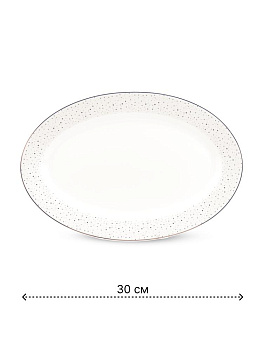 Набор столовой посуды 20 предметов LA PERLA (десертная 19см-6шт/обеденная 27см-6шт/суповая 23см-6шт/блюдо овальное 30см-1шт/салатник 20см-1шт) фарфор 000000000001224673