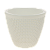 Кашпо со вставкой Ротанг 1,6л цвет Белый/Белый артикул КШ-6467 пластик 000000000001194625