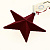 Новогоднее подвесное украшение Звёзды бордо бархат из полистирола 2шт 12x11x3,5см 81885 000000000001201822