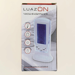 Будильник LUAZON HOME LB-02 Обелиск часы дата температура подсветка белый 835058 000000000001205697