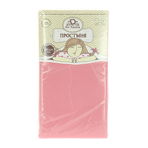 Простынь DE'NASTIA 150х215см микрофибра розовый 100%Полиэстер C010394 000000000001116815