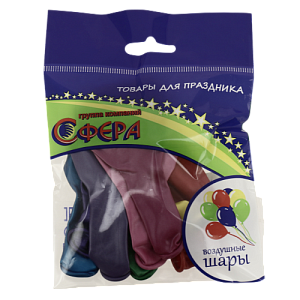 Набор шаров 25см 10шт СФЕРА металлик 000000000001166926