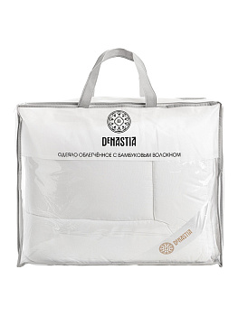 Одеяло 1,5-спальное 140x205см DE'NASTIA облегченное с бамбуковым волокном белый полиэстер 000000000001219097