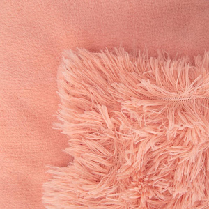 Плед-покрывало 140х200см LUCKY искусственный мех пыльно-розовый полиэстер 000000000001223141