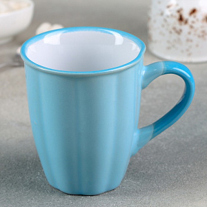 Кружка 360мл ДОЛЯНА Маршмэллоу голубой керамика 000000000001211122