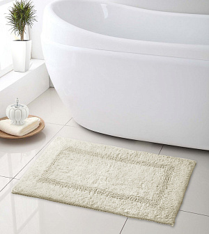 Коврик для ванной DE'NASTIA 60х100см 100%Хлопок молочный Индия M111151 000000000001181135
