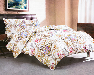 Комплект постельного белья 2-спальный LUCKY Калейдоскоп white 50х70 пододеяльник 175х215см простынь 200х220см наволочки 50х70см-2шт поплин 100% хлопок 000000000001212750