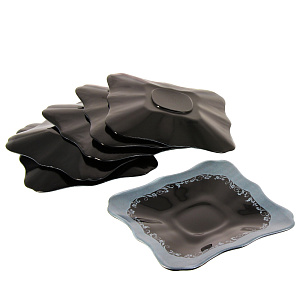 Чайный набор Authentic Silver Black Luminarc, 220мл, 12 предметов 000000000001096176