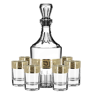 Набор ПРОМСИЗ Версаче голд (графин 500мл Цезарь + стопка-6шт ВерсачеГолд) стекло 000000000001196933