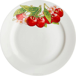 Тарелка фарфор десертная 175 мм супадкий край Вишня,069412 000000000001193457