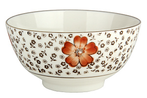 Салатник 0,675л 15см Красный цветок Фарфор Коралл SN0517 000000000001197463