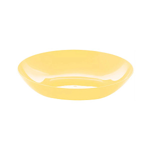 Тарелка 16х1,7см 230мл ИНТЕРМ малая бежевый пластик 000000000001222074