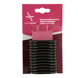 Кольца для штор 12шт PRIMANOVA черные M-05406 000000000001204224