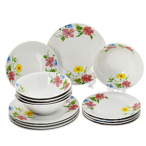 Набор столовой посуды 18 предметов ESTETICA Букет M58012 000000000001170360