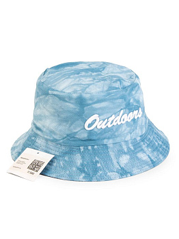 Панама 56-58см цветная с надписью голубой хлопок 000000000001227552