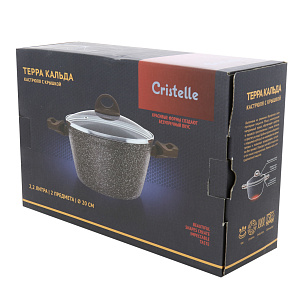 Кастрюля  2,2л CRISTELLE TERRA CALDA с крышкой кованый алюминий 000000000001210484