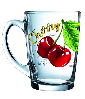 КАПУЧИНО Кружка 300мл ОСЗ Полезная вишня стекло 000000000001199992