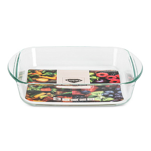 Форма для запекания 24,9х21,9х5см 1,6л LUCKY боросиликатное стекло RMCA-0037/LS1202 000000000001215691