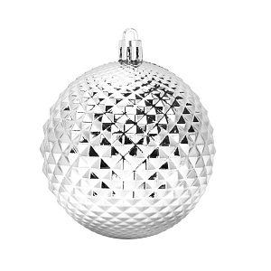 Декоративное украшение Набор шаров 3шт 8см серебро пластик 000000000001224145
