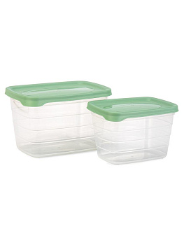 Набор контейнеров 2шт 625мл/1,15л в ассортименте пластик 000000000001228396