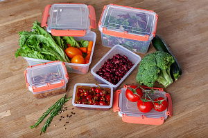 Контейнер BERGEN с защелками 1,3л коралловый PLAST TEAM PT1044КОРАЛ-10 000000000001189836