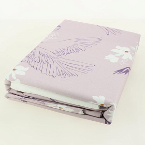 Комплект постельного белья 2-спальный LUCKY Журавли пододеяльник200х215см простынь220х215см наволочки50х70см-2шт сиреневый поплин 100%хлопок 000000000001208108
