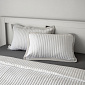 Наволочки декоративные 50x70см 2шт DE'NASTIA Structure строчка белый полиэстер