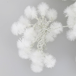 Гирлянда-Занавес 2х1,5м 360LED LUAZON LIGHTING IP20 8 режимов 220В Ёжики прозрачная нить свечение белое с насадками 000000000001207982