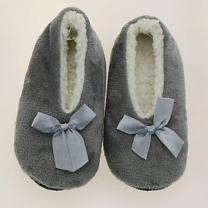 Туфли домашние (тапки) однотон серый р.35-37 100%пэ J000076(35-37) 000000000001192952